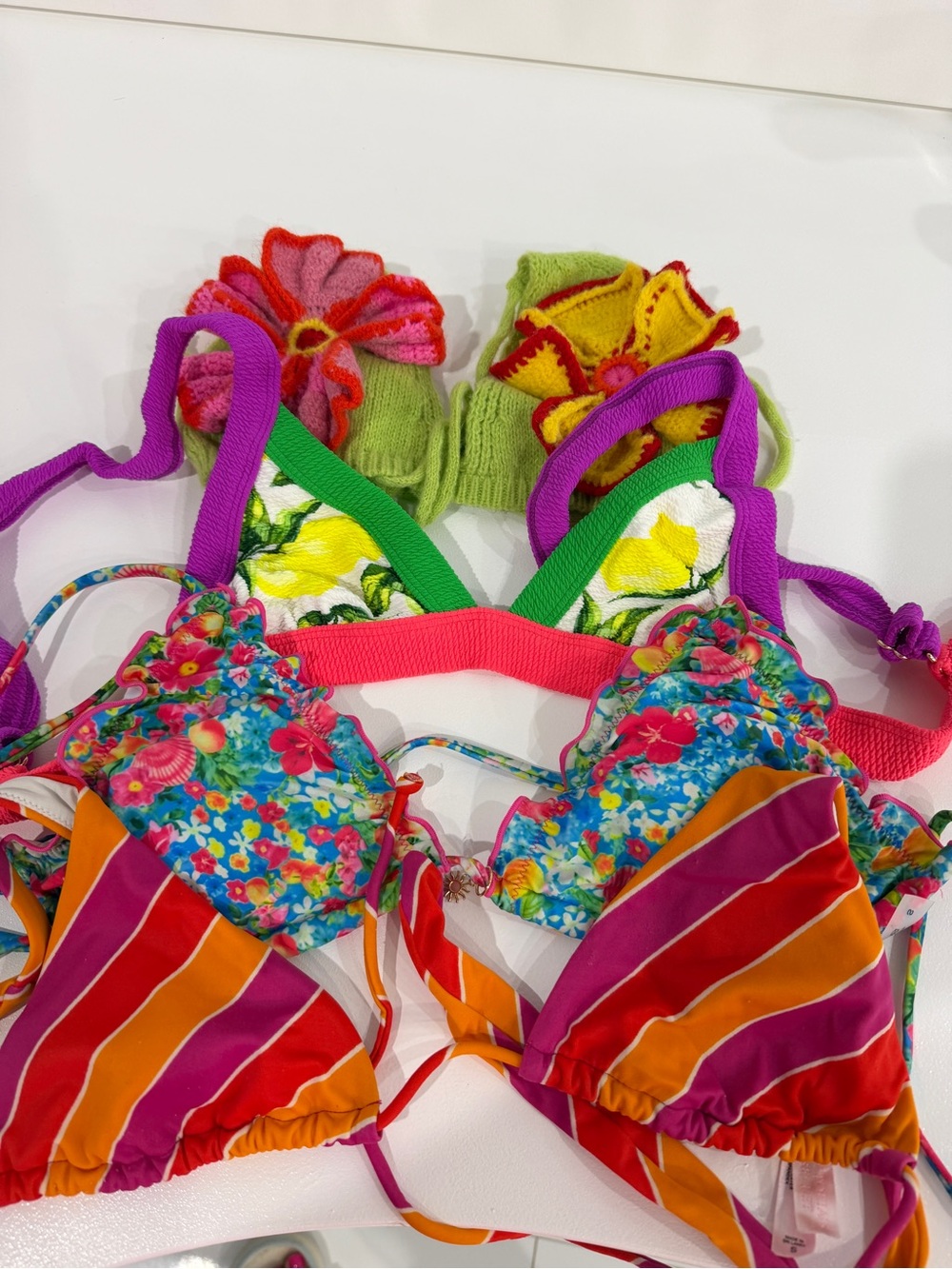 Colorful womens small bikini tops mix